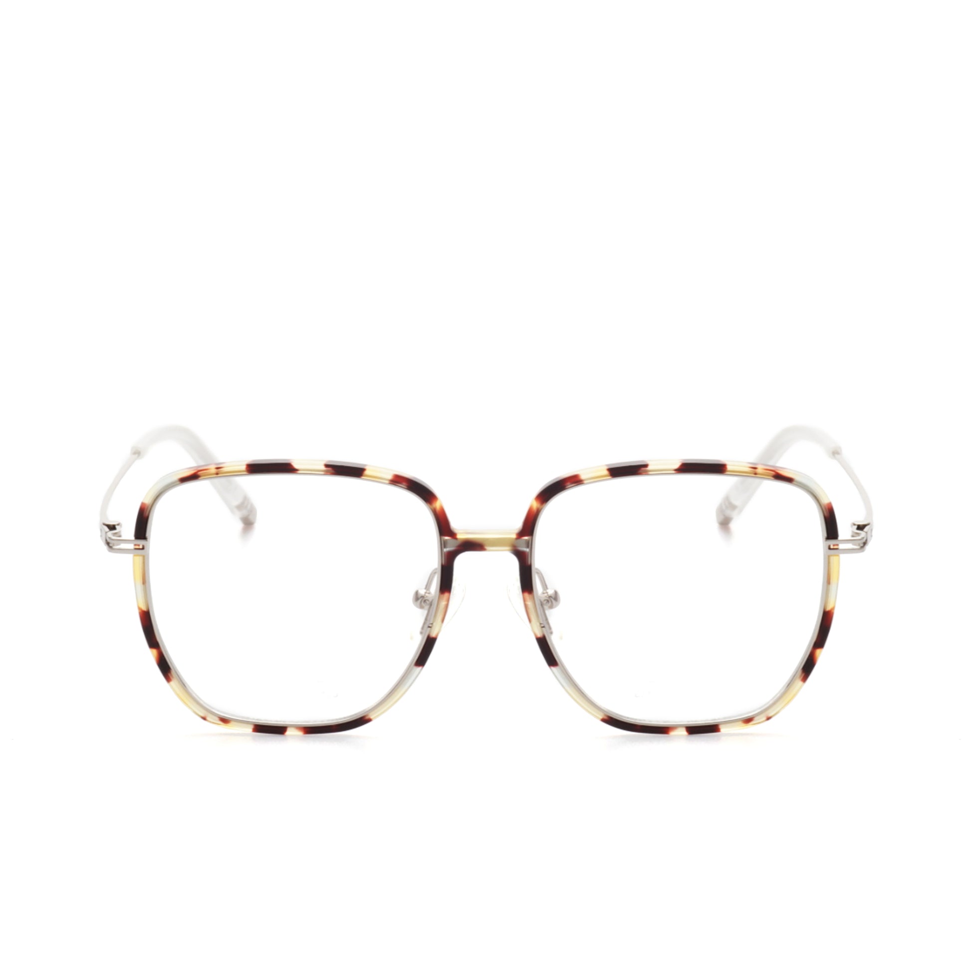 O'S OPTICAL Edge Tortoiseshell Titanium Cat-Eye Glasses Frames