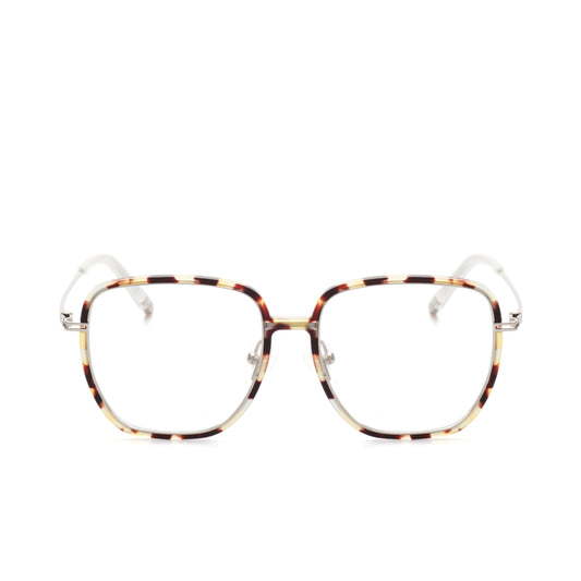 O'S OPTICAL Edge Tortoiseshell Titanium Cat-Eye Glasses Frames
