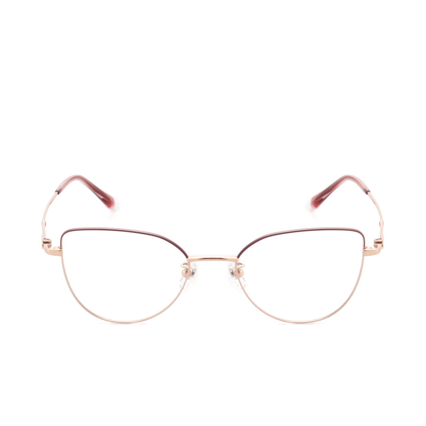 O'S OPTICAL Shape Purple Titanium Cat-Eye Glasses Frames