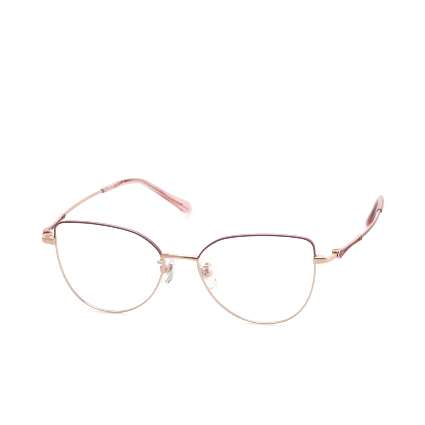 O'S OPTICAL Shape Purple Titanium Cat-Eye Eyewear Frames