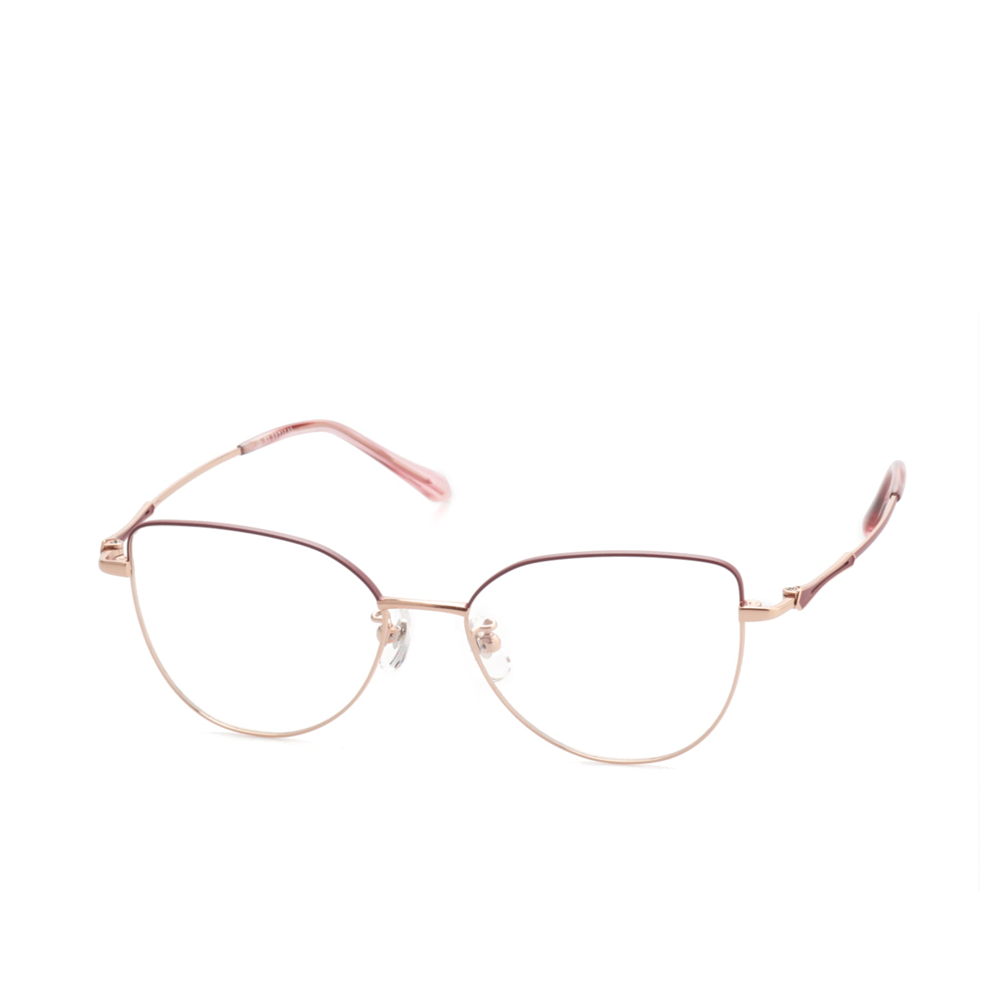 O'S OPTICAL Shape Purple Titanium Cat-Eye Eyewear Frames