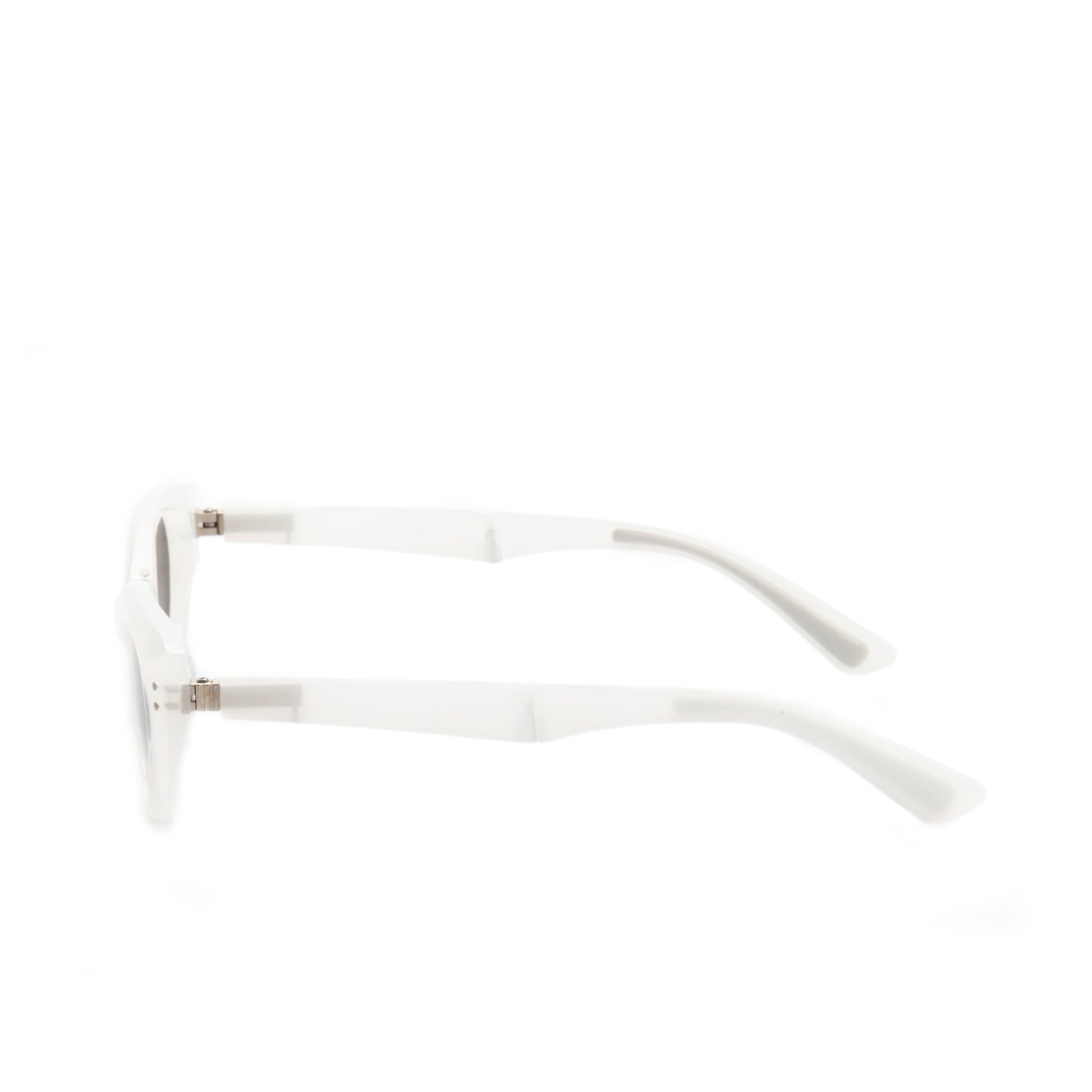 O'S OPTICAL Pivot White Acetate Cat-Eye Compact Sunglasses