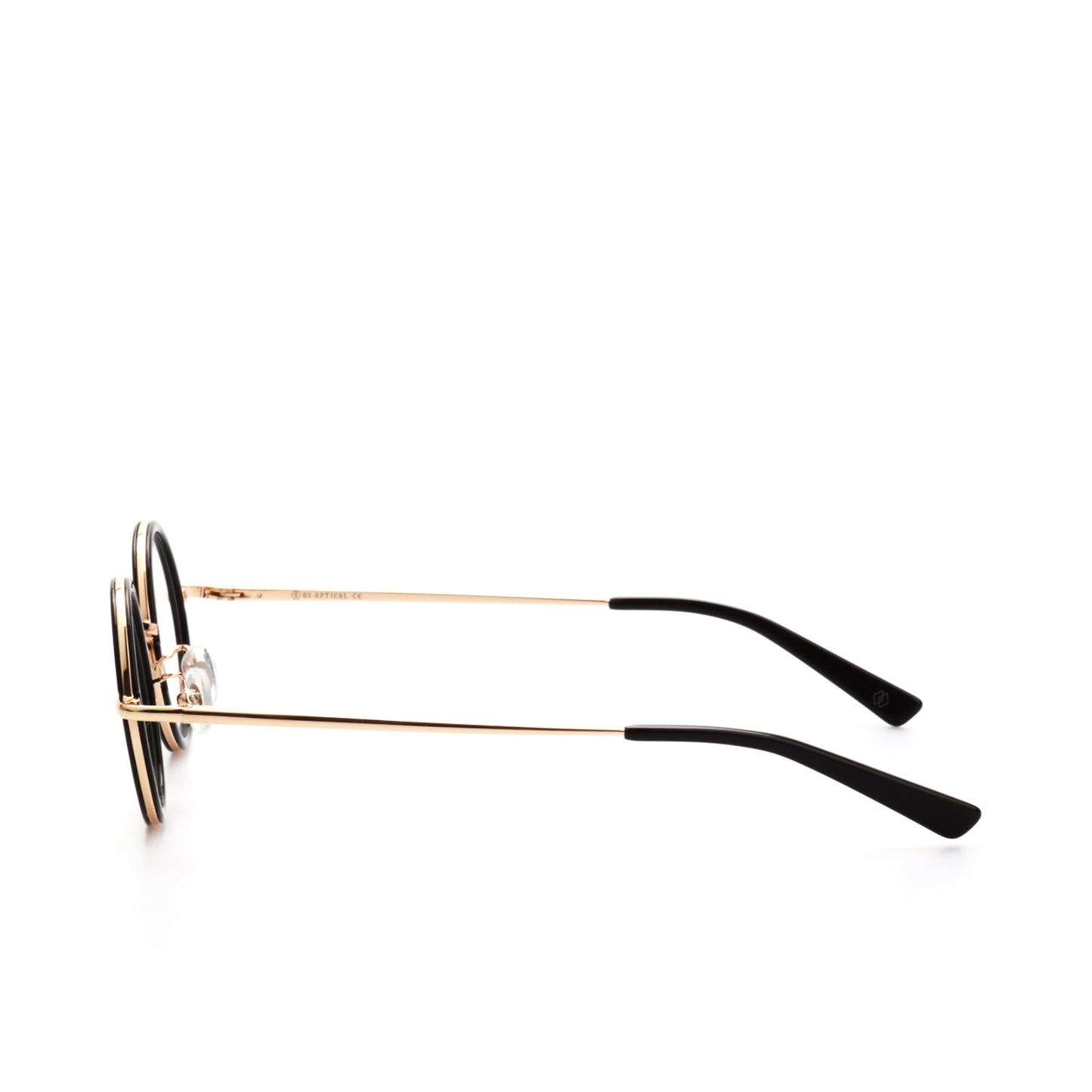 O'S OPTICAL Halo Gold Acetate & Metal Round Eyeglasses Frames 