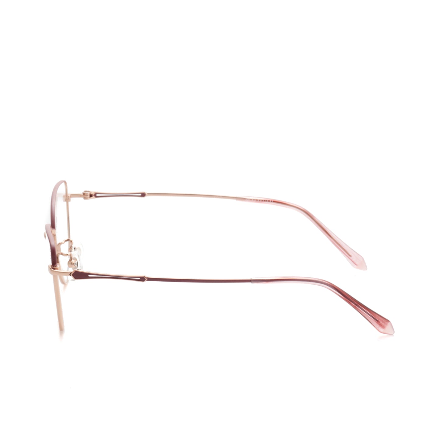 O'S OPTICAL Shape Purple Titanium Cat-Eye Eyeglasses Frames 