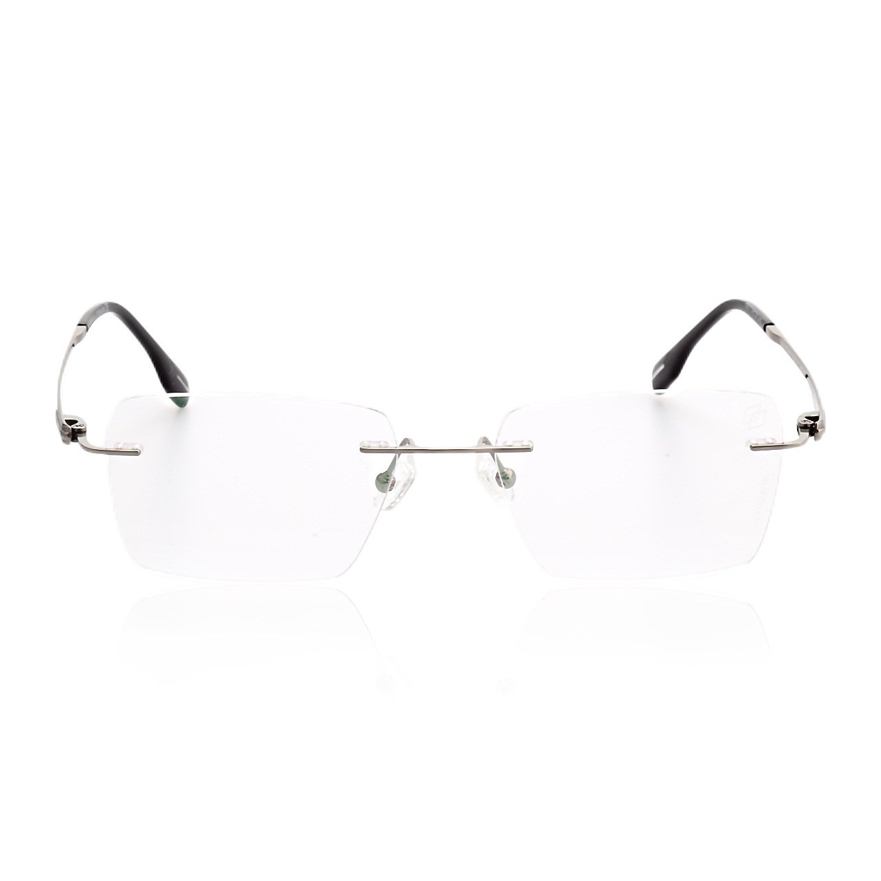 Ghost lightweight titanium rimless prescription glasses front view 