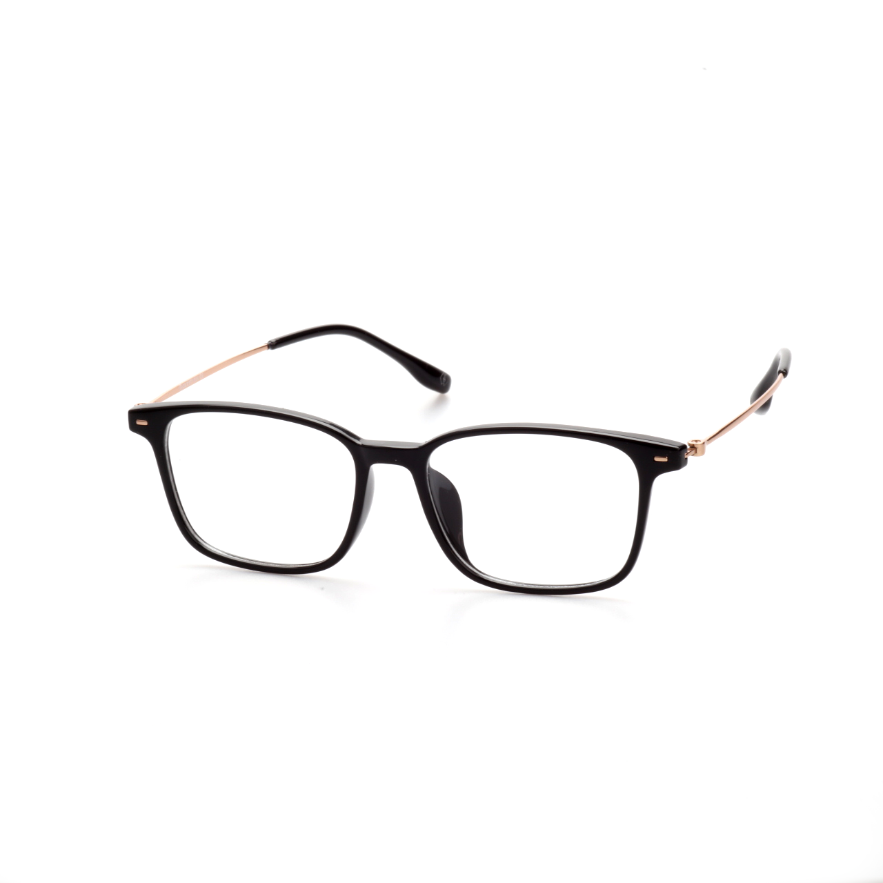 Fold titanium square glasses side profile