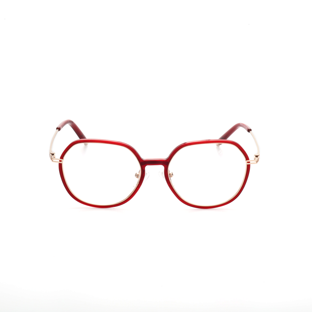 Prism titanium geometric eyeglasses front view