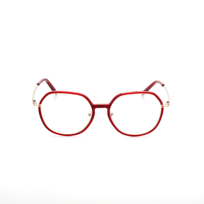 Prism titanium geometric eyeglasses front view
