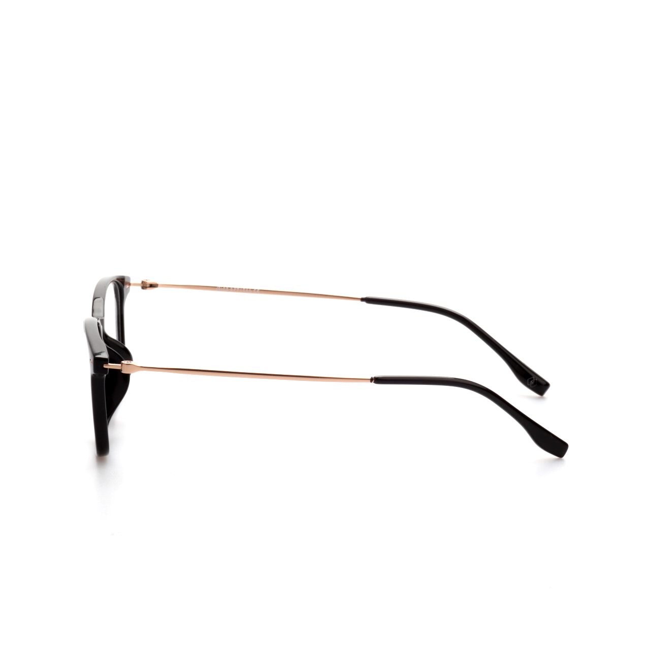 Fold titanium square glasses front view
