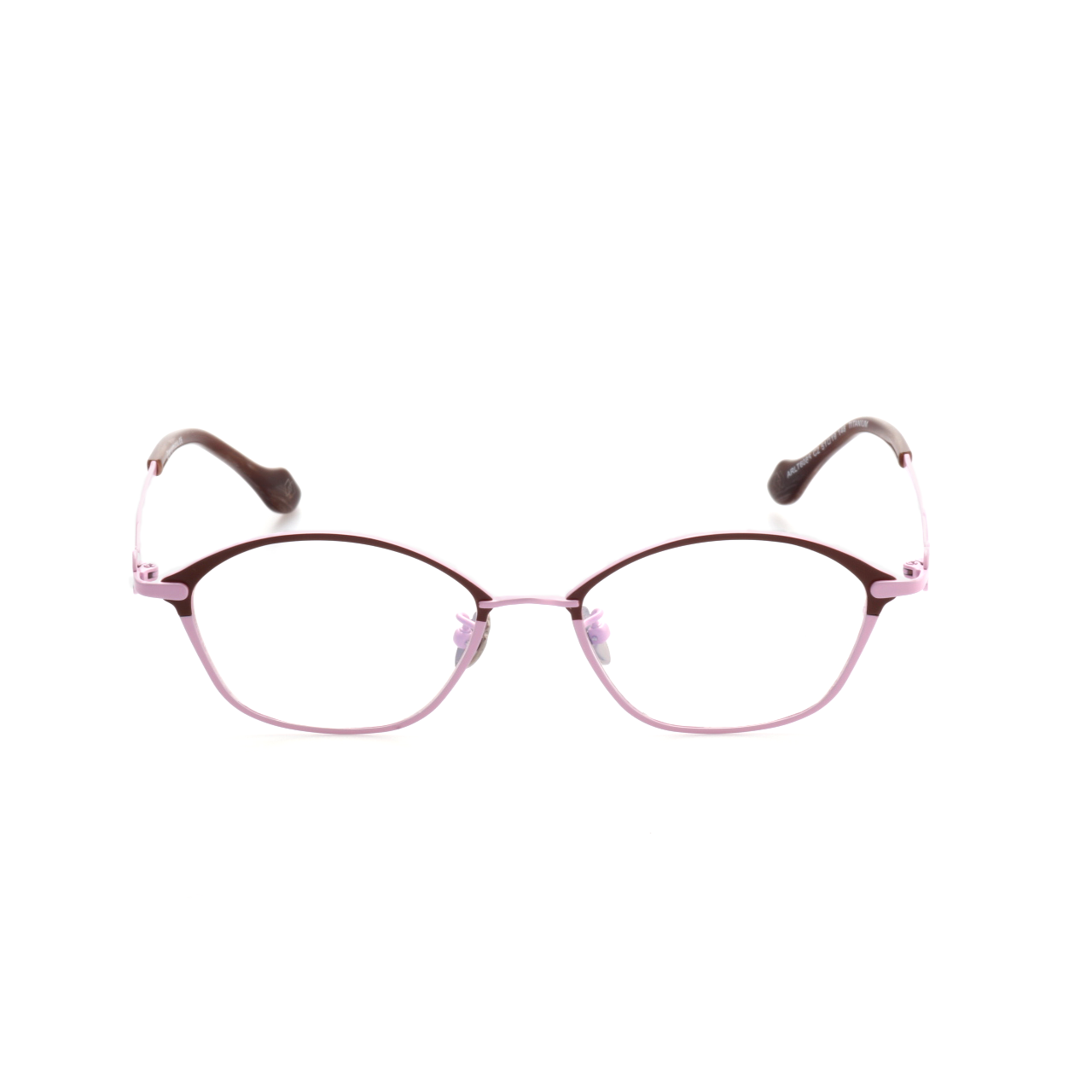 Form acetate titanium geometric glasses front view