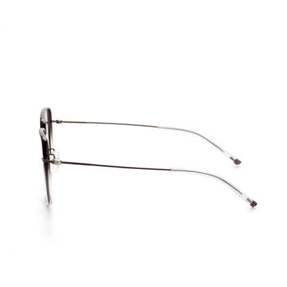 Layer titanium square glasses front view