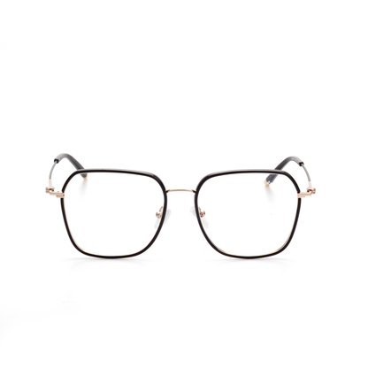Layer titanium square glasses angled view