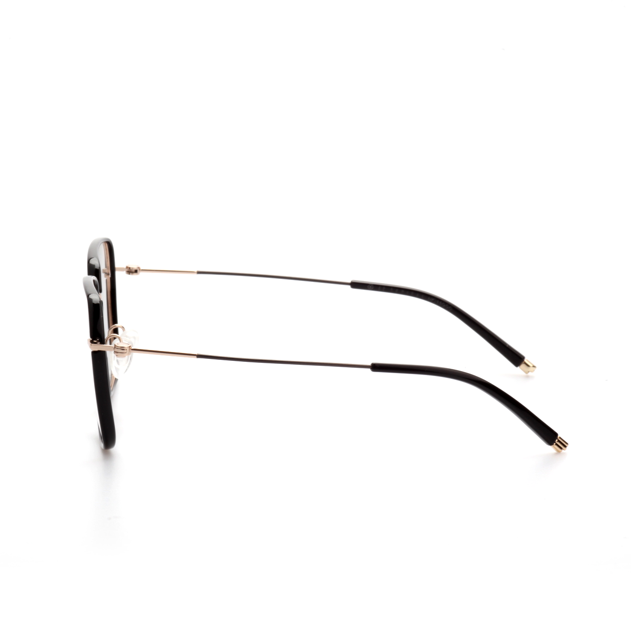 Layer titanium square glasses front view