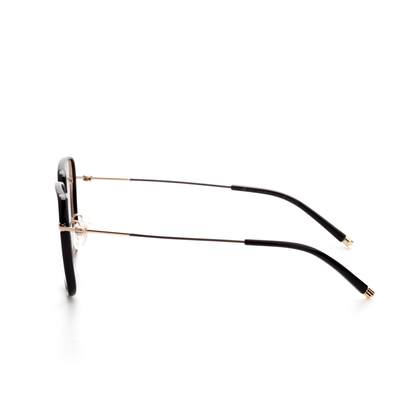 Layer titanium square glasses front view