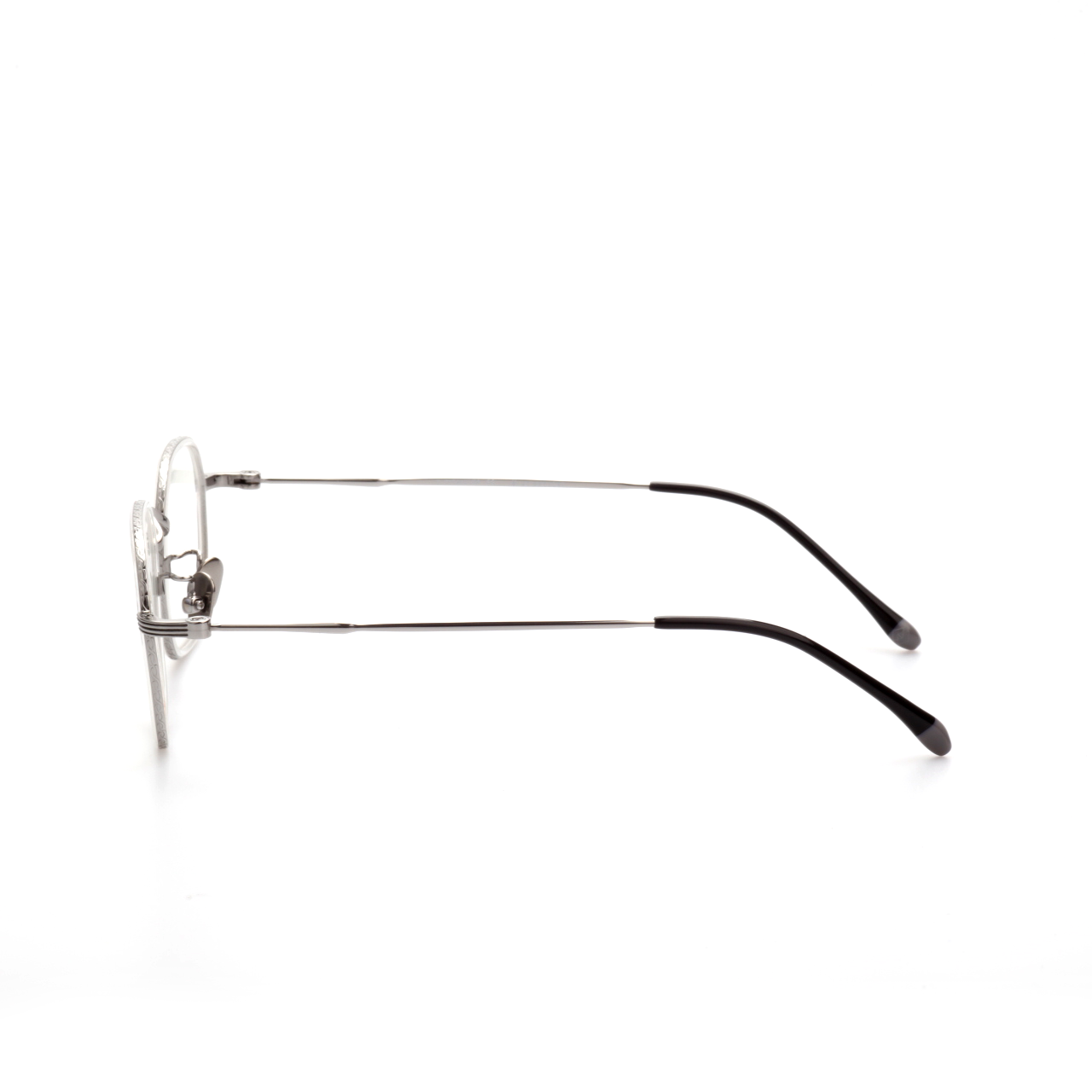 Span titanium geometric glasses front view
