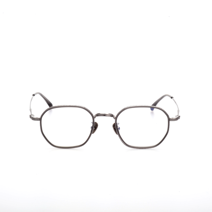 Span titanium geometric glasses angled view