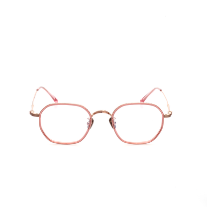 Span titanium geometric glasses angled view