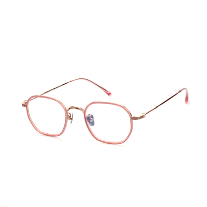 Span titanium geometric glasses side profile