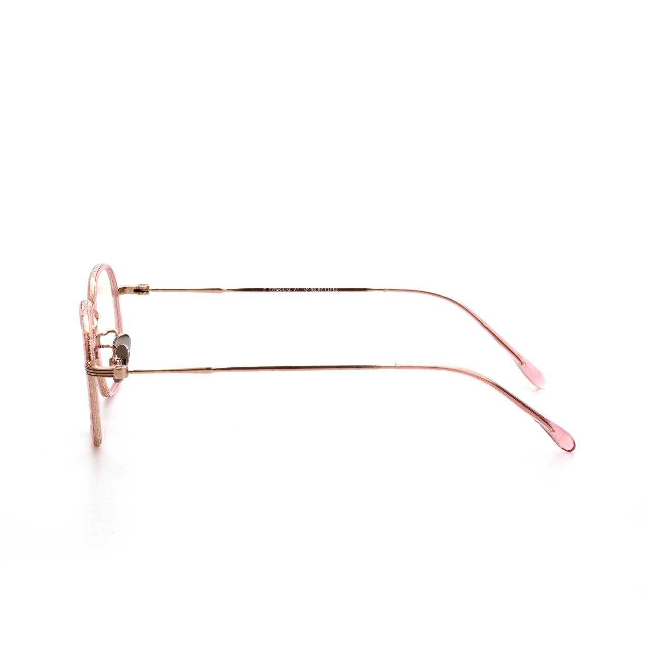 Span titanium geometric glasses front view
