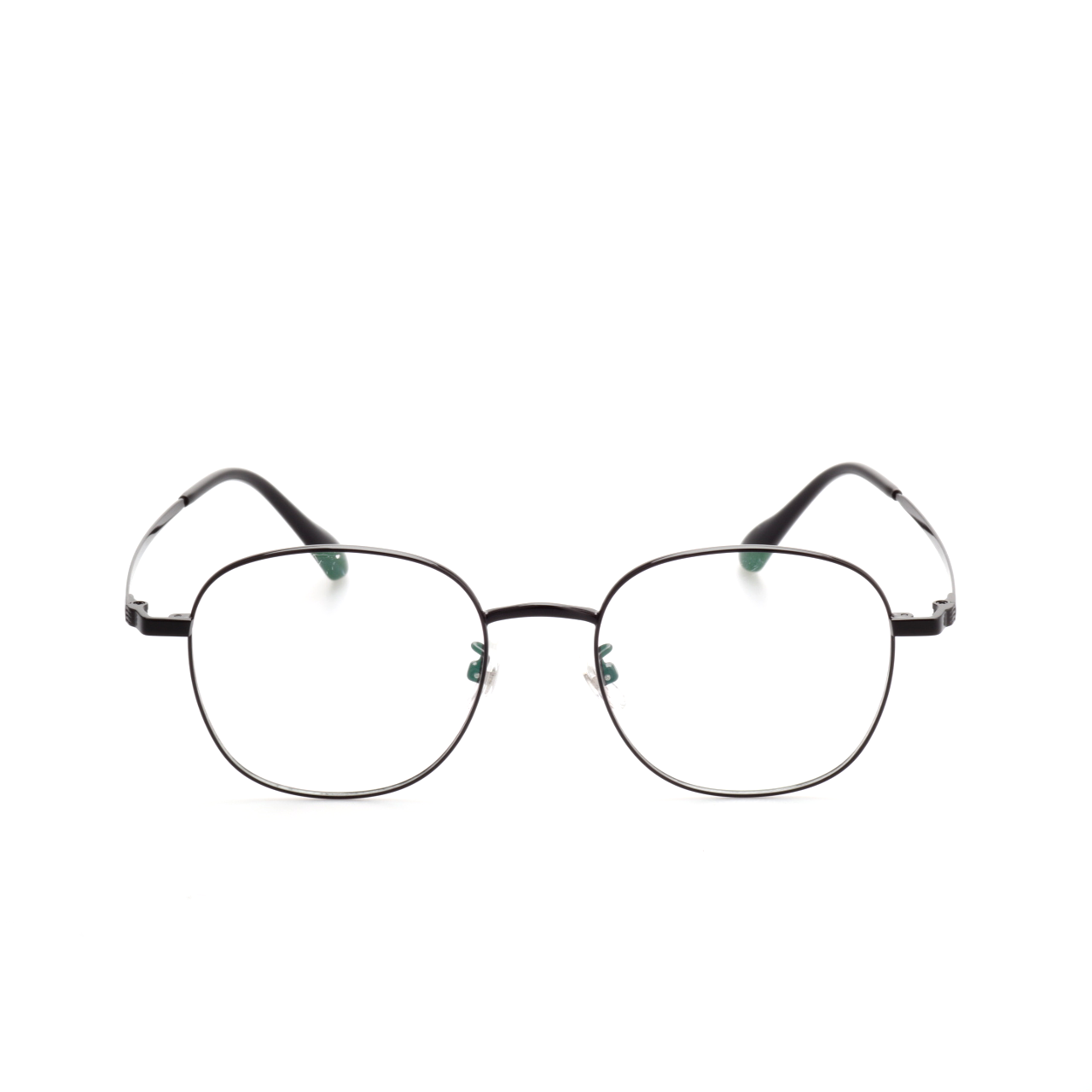 Origin titanium square glasses front view