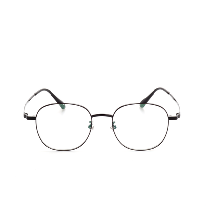 Origin titanium square glasses front view