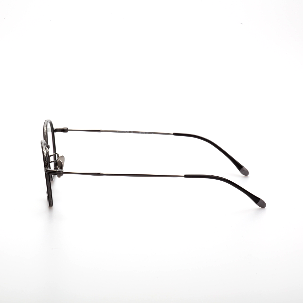 Span titanium geometric glasses front view