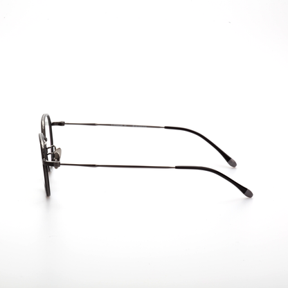 Span titanium geometric glasses front view