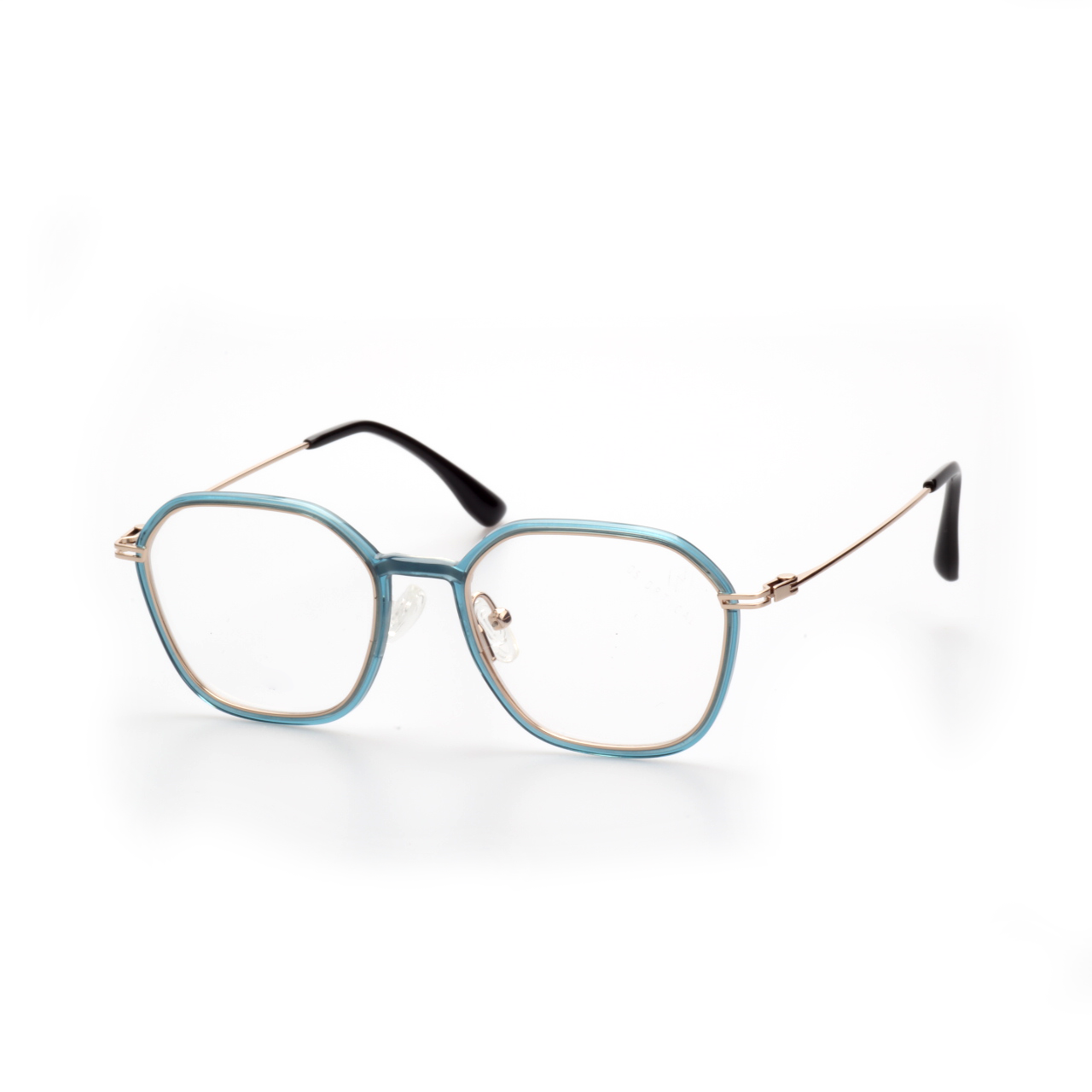 Prism titanium geometric eyeglasses side profile