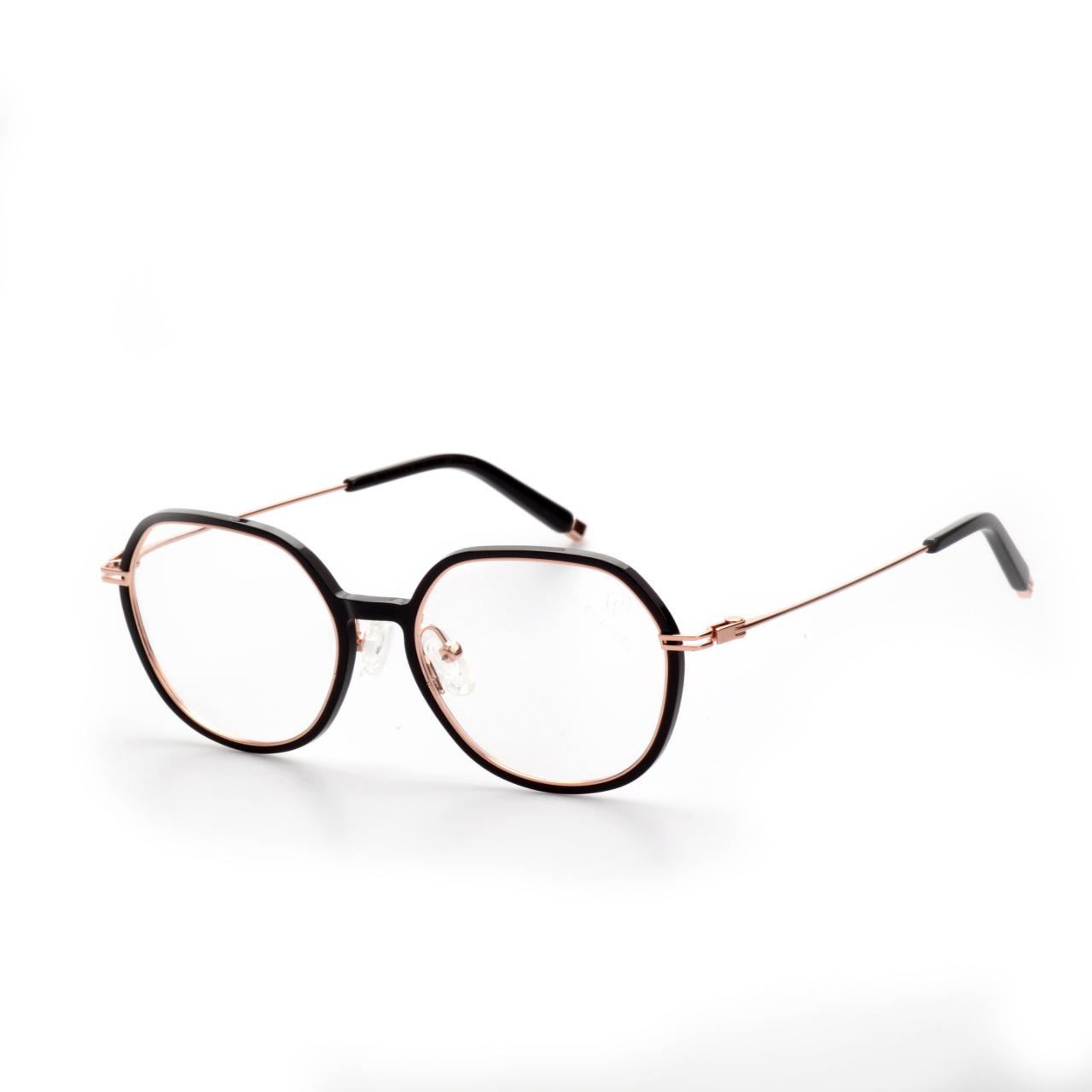 Prism titanium geometric eyeglasses side profile
