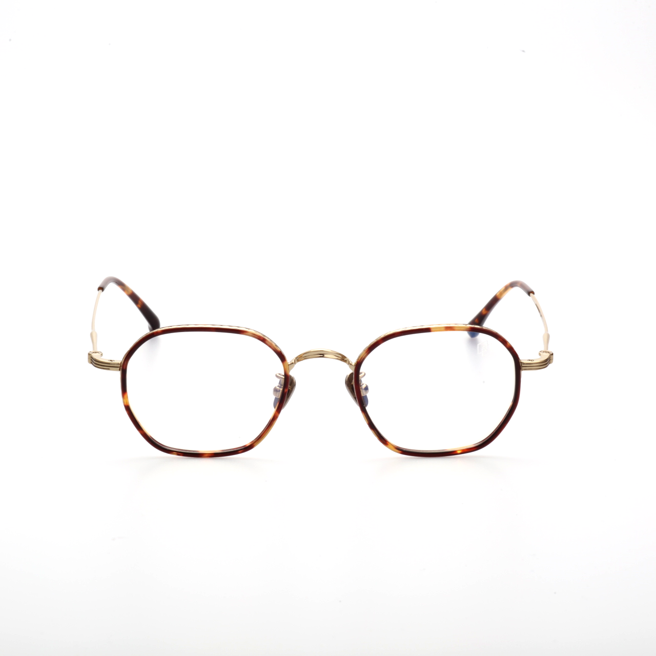 Span titanium geometric glasses angled view