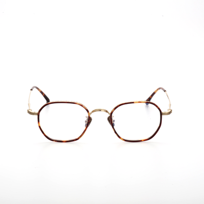 Span titanium geometric glasses angled view