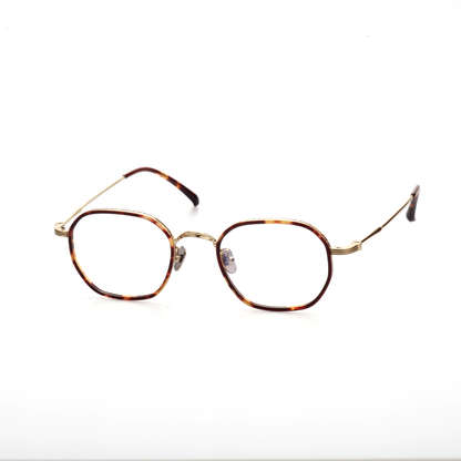 Span titanium geometric glasses side profile