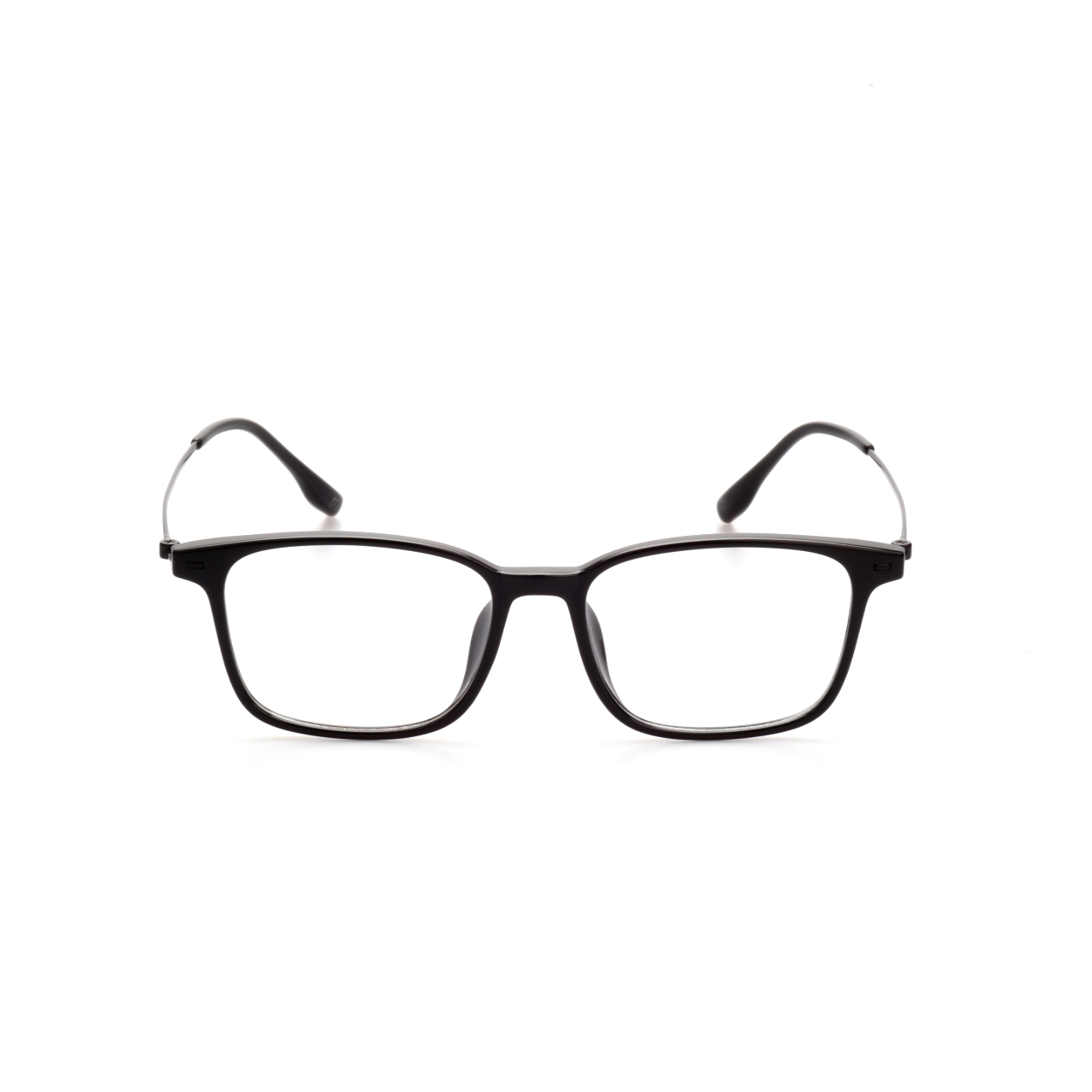 Fold titanium square glasses angled view