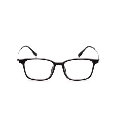 Fold titanium square glasses angled view