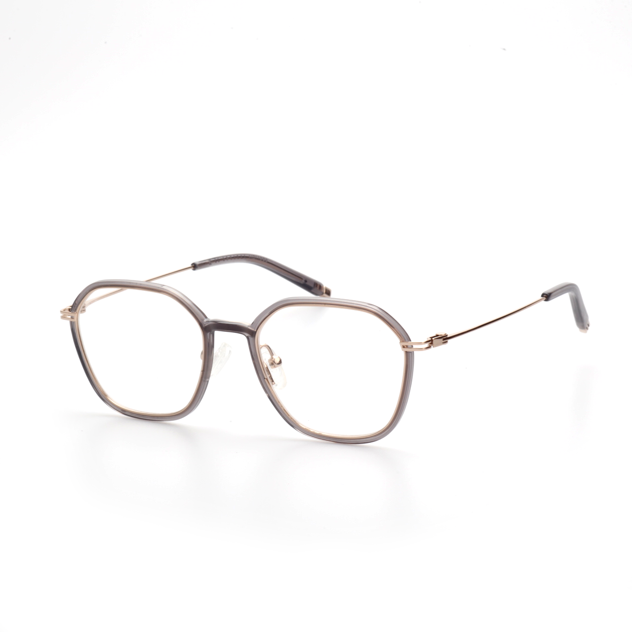 Prism titanium geometric eyeglasses side profile