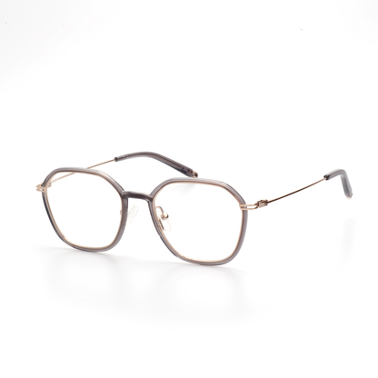 Prism titanium geometric eyeglasses side profile