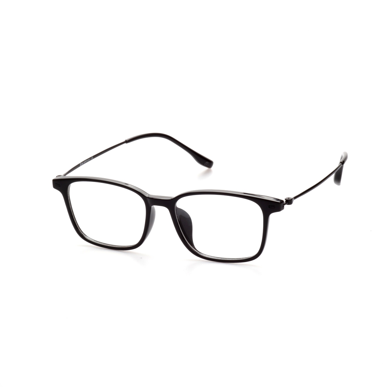 Fold titanium square glasses side profile