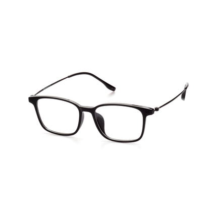 Fold titanium square glasses side profile