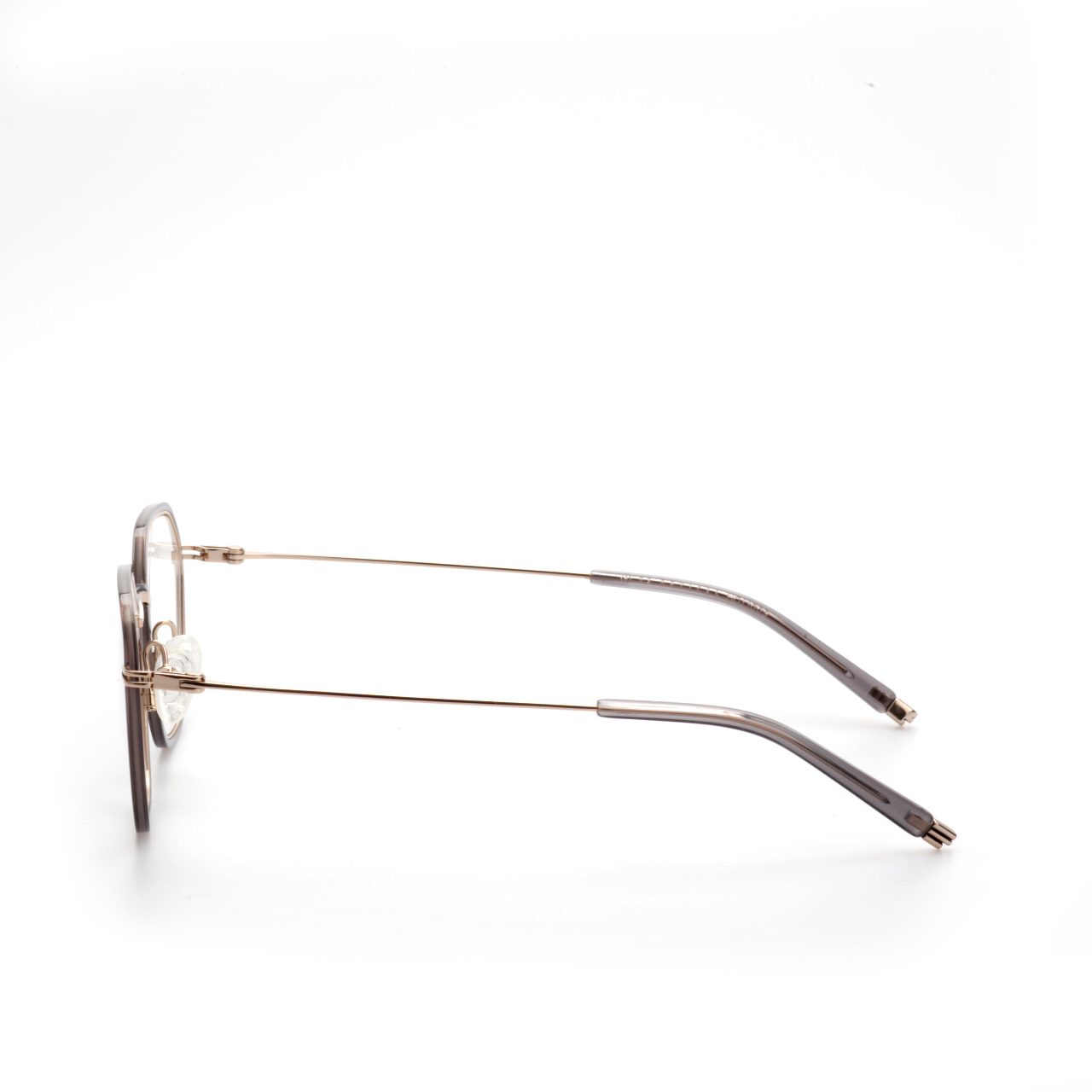 Prism titanium geometric eyeglasses side profile