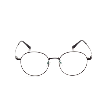 Matter titanium round glasses front view