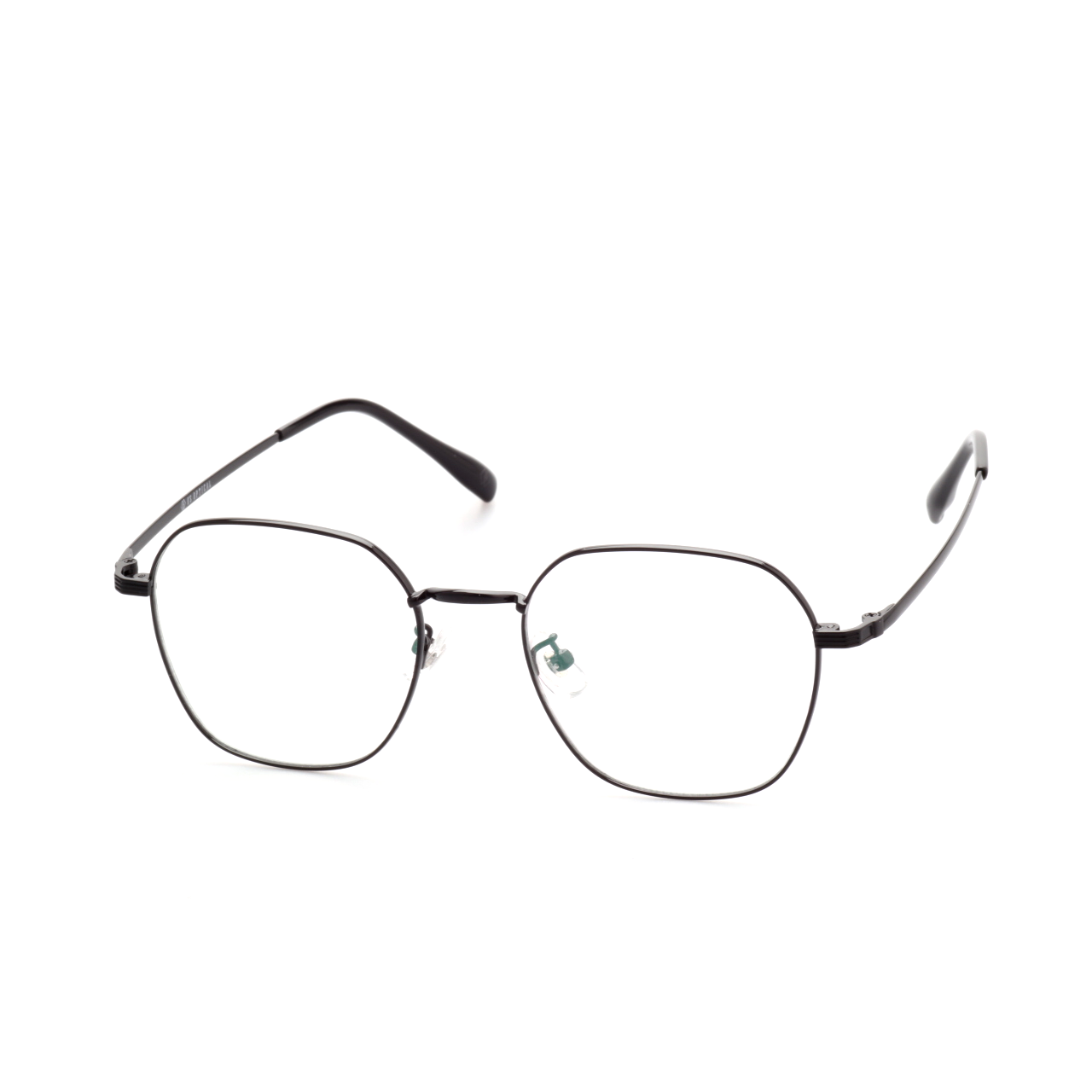 Contour titanium geometric glasses side profile