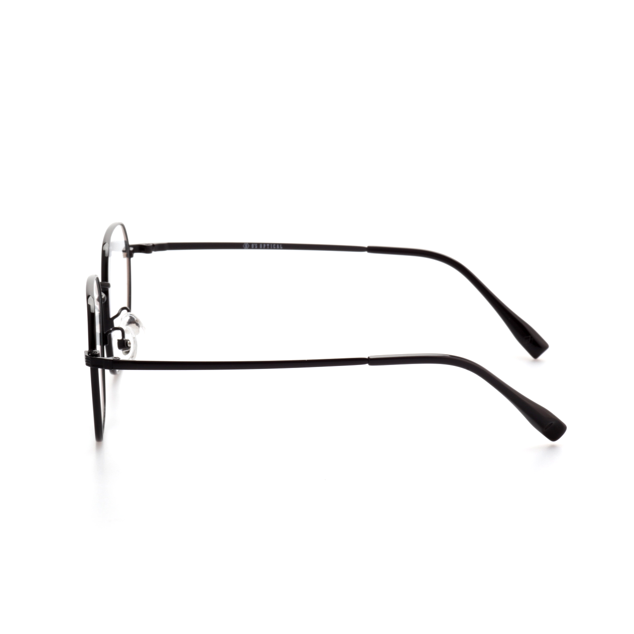 Contour titanium geometric glasses front view