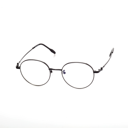 Core titanium round glasses side profile
