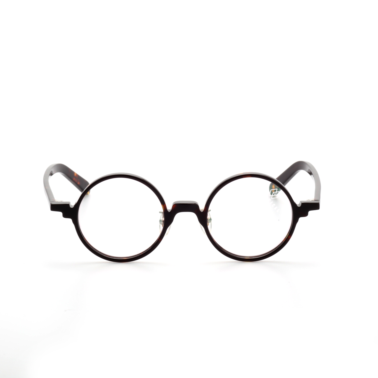 Strider acetate round glasses angled view