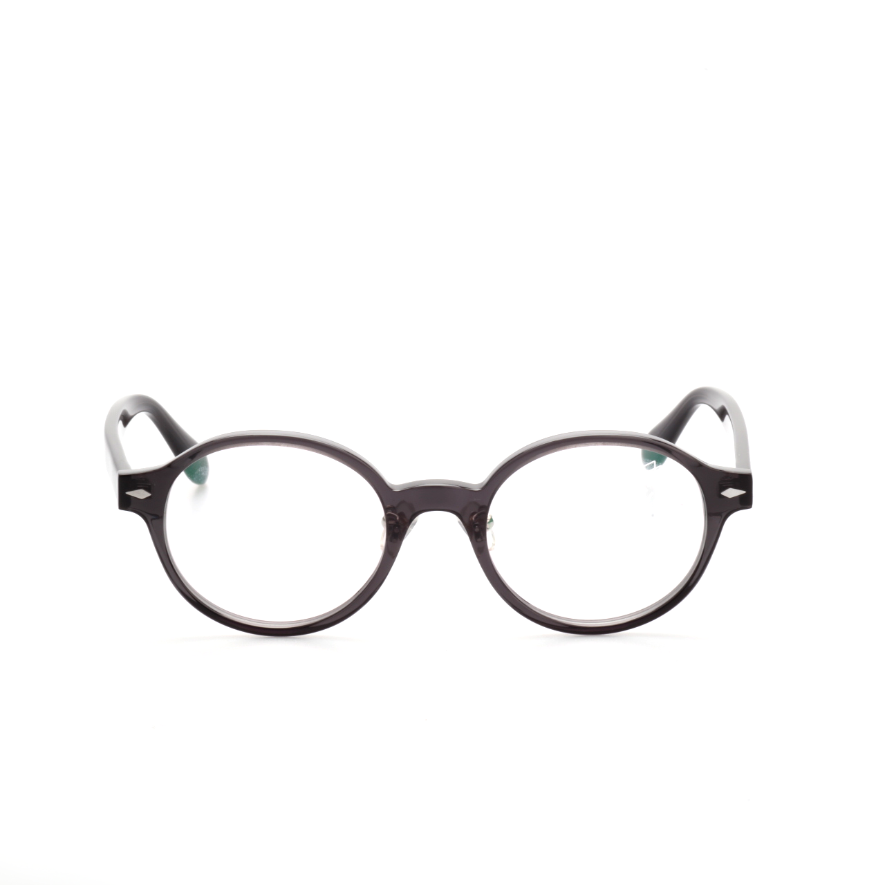 Base acetate oval glasses front view