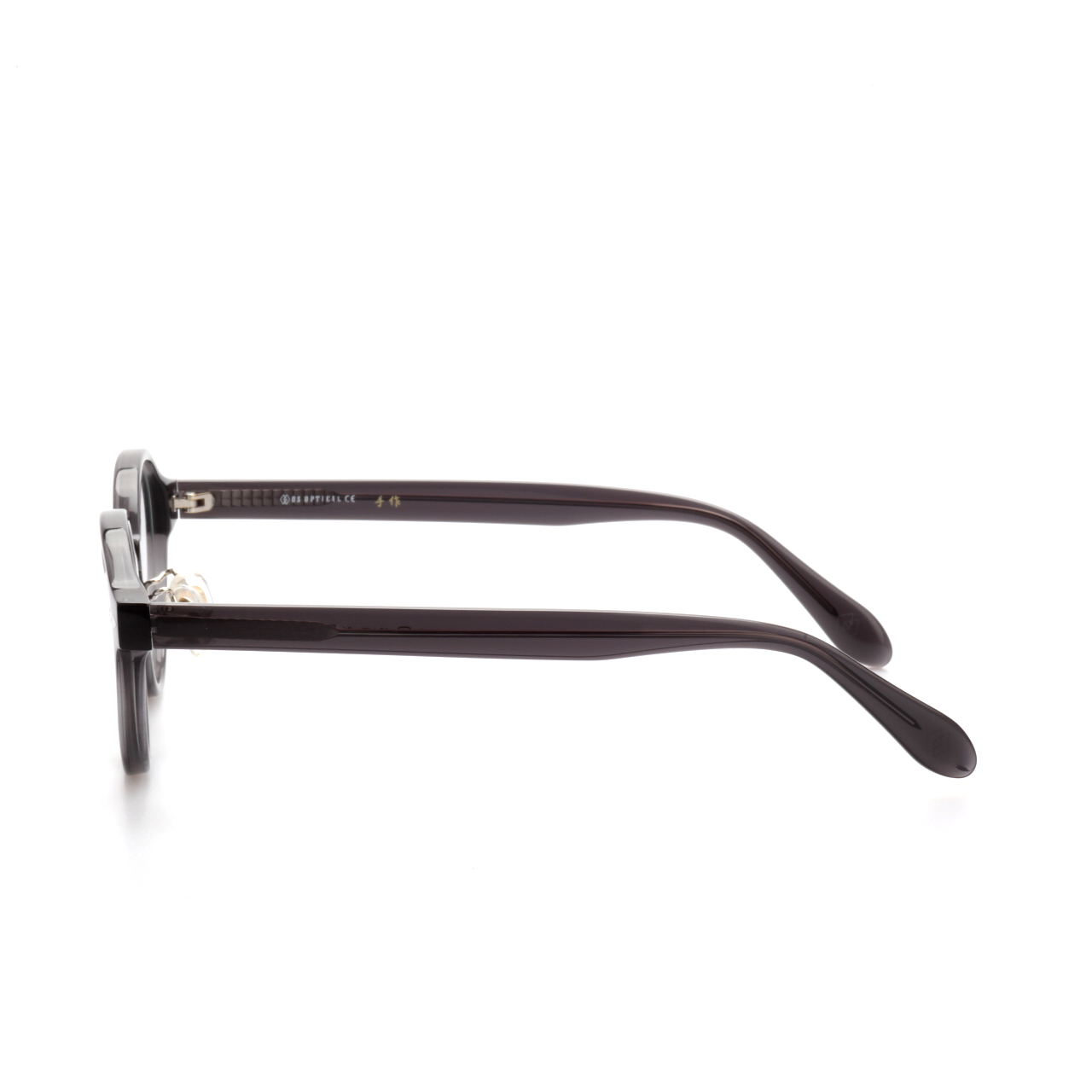 Base acetate oval glasses front view