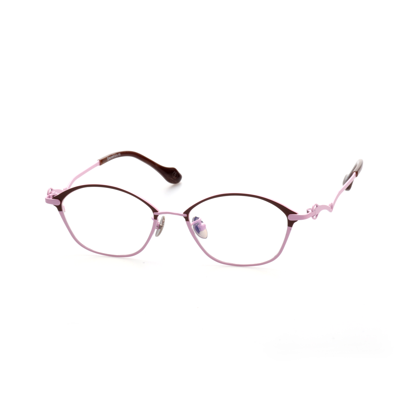 Form acetate titanium geometric glasses side profile