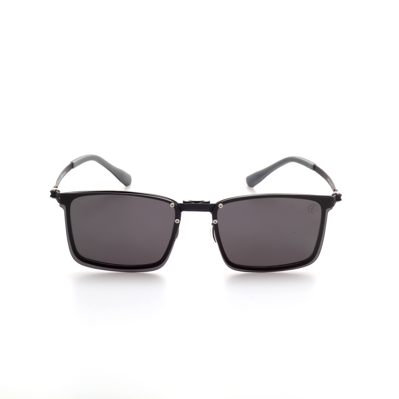 O'S OPTICAL Hook Black Titanium Rectangle Magnetic Clip-ons