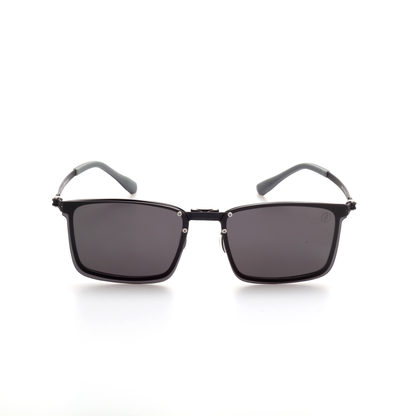 O'S OPTICAL Hook Black Titanium Rectangle Magnetic Clip-ons