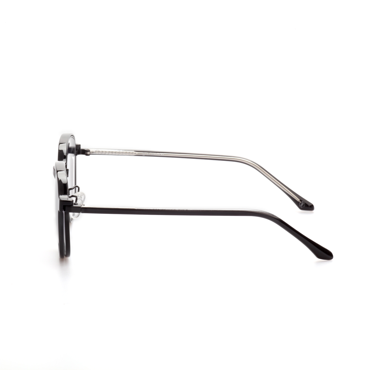 O'S OPTICAL Link Gray Ombre Metal Square Clip-on Sunglasses